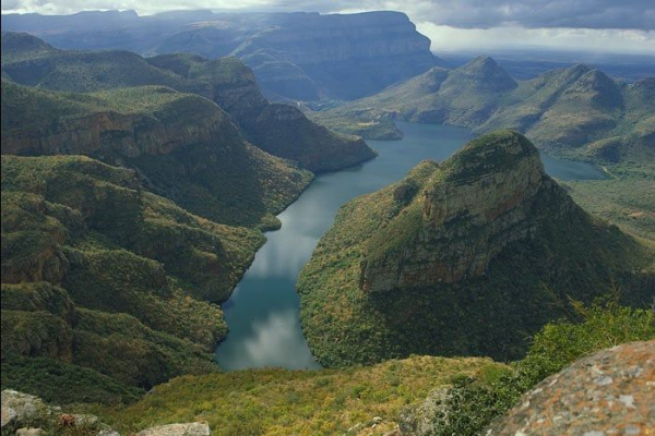 River flowing through a valley